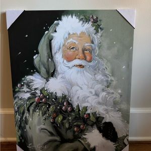 NEW 2023 DOLLAR GENERAL SUSAN COMISH SANTA CANVAS PAINTING 22×28